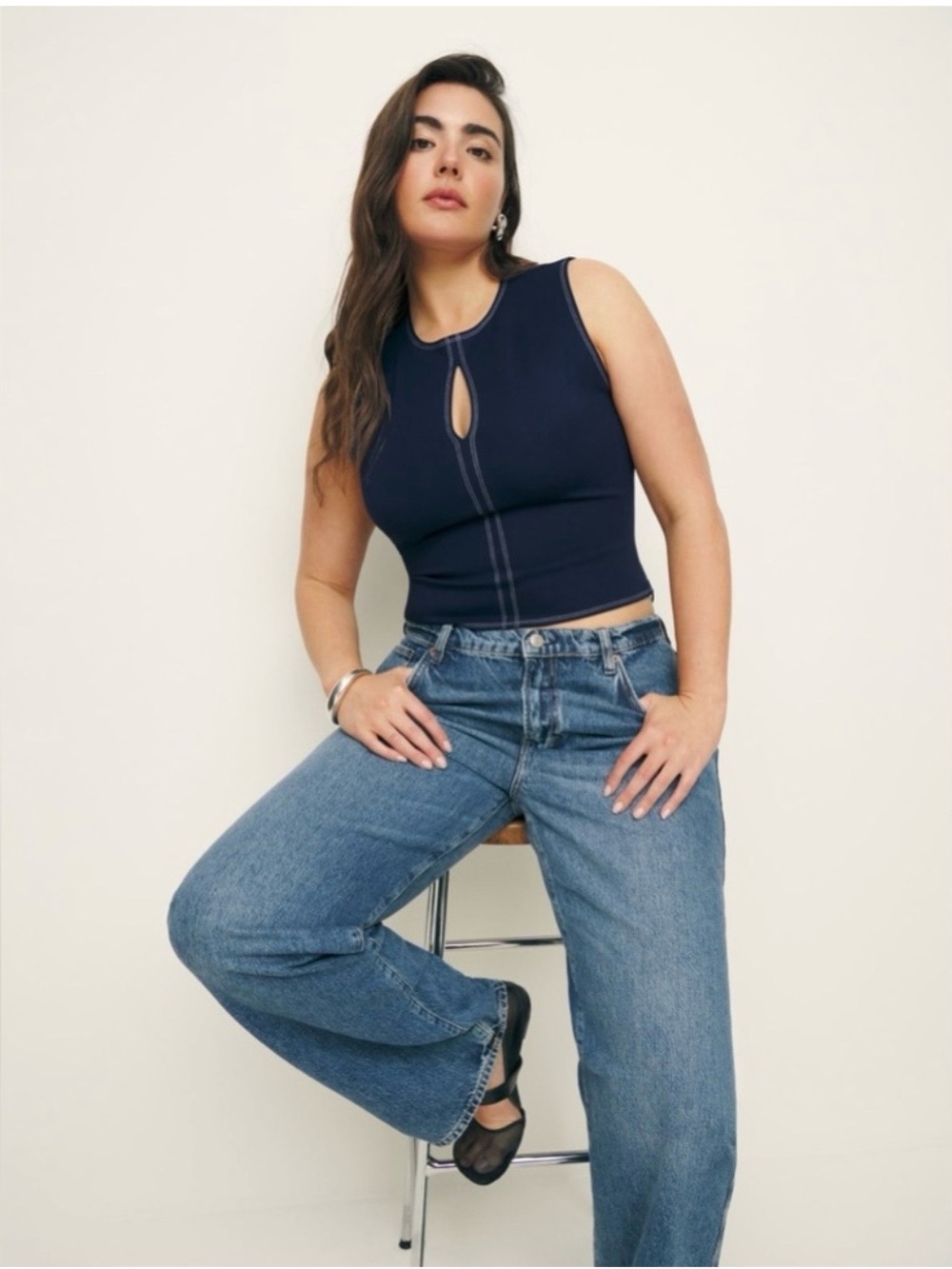 Reformation Carsyn Knit Top